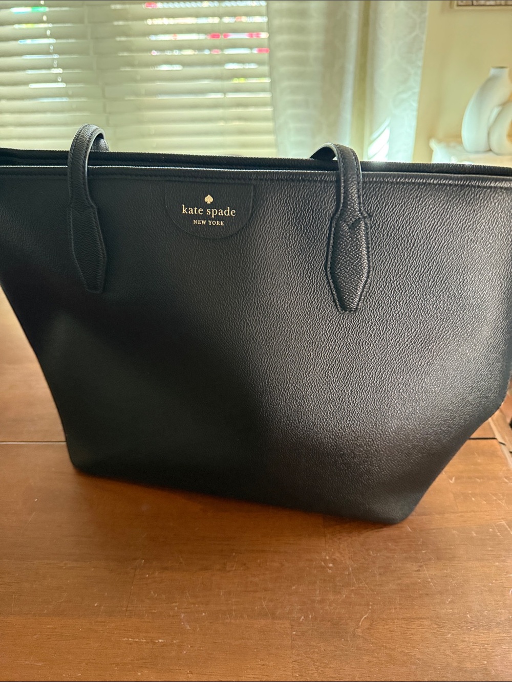kate spade Black Pebbled Leather Tote